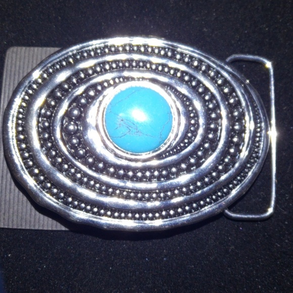 Lot of 4 Belt Buckles- Western Turquiose color - Picture 6 of 6